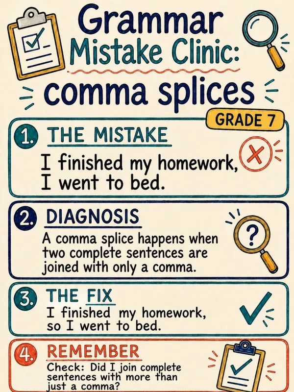 Grammar Mistake Clinic Anchor Charts