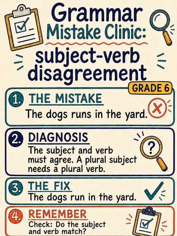 Grammar Mistake Clinic Anchor Charts
