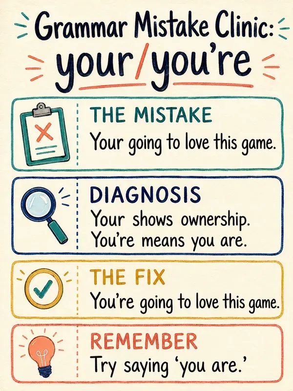 Grammar Mistake Clinic Anchor Charts