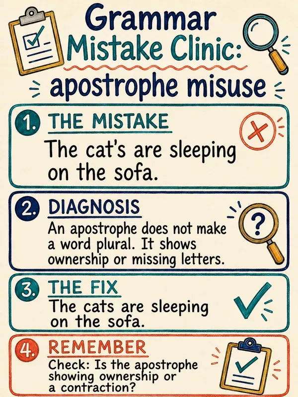 Grammar Mistake Clinic Anchor Charts