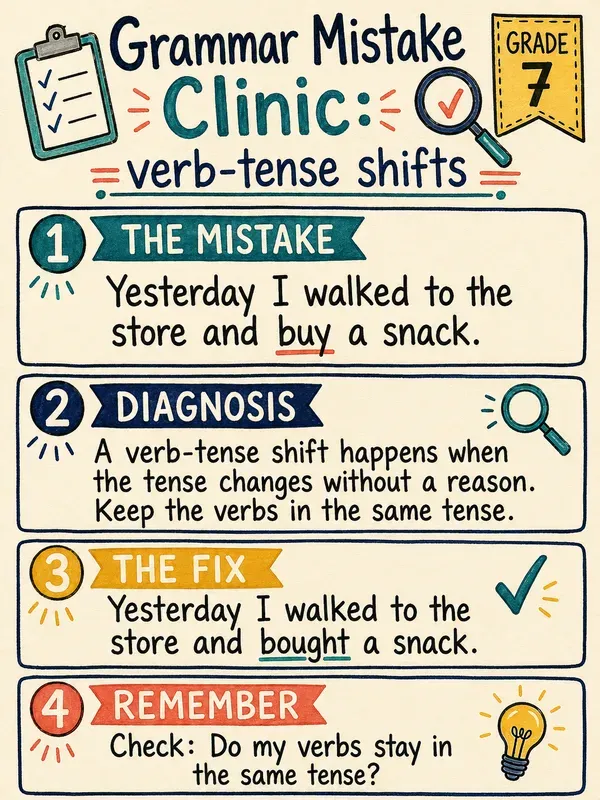 Grammar Mistake Clinic Anchor Charts