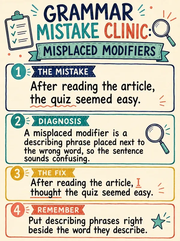 Grammar Mistake Clinic Anchor Charts