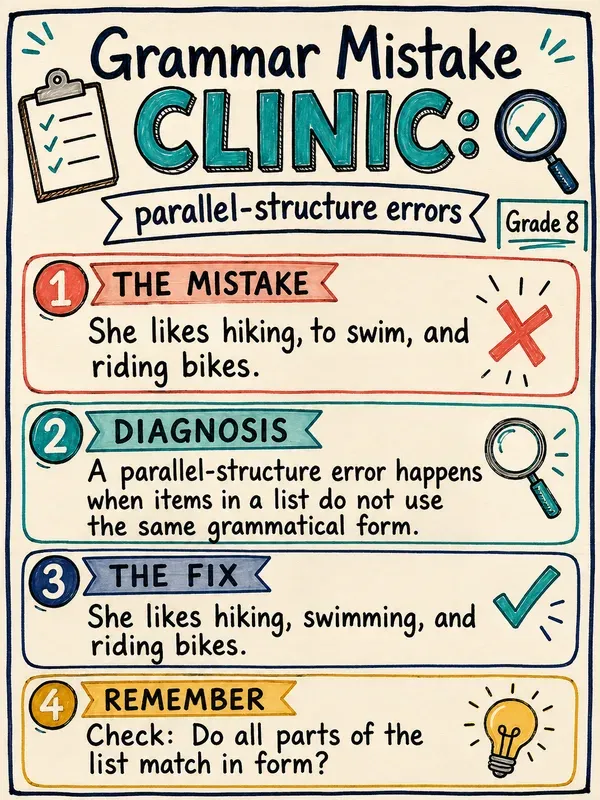 Grammar Mistake Clinic Anchor Charts