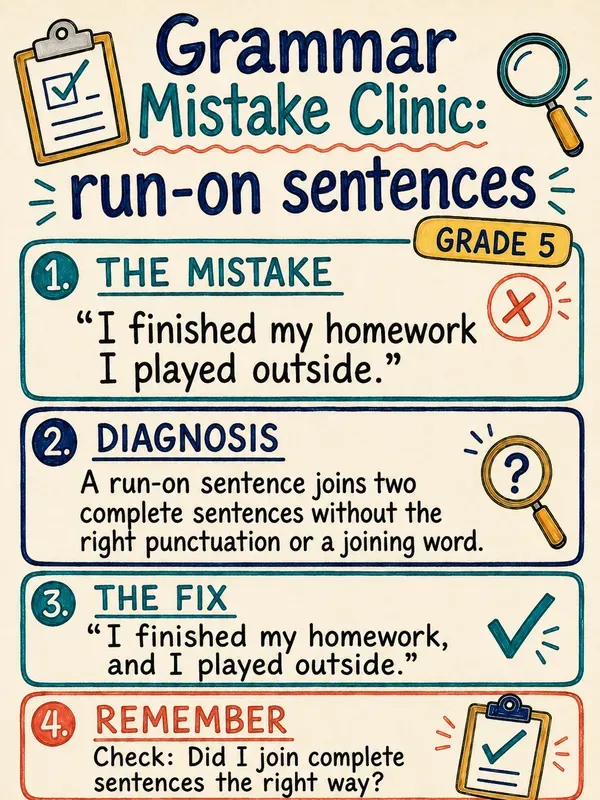 Grammar Mistake Clinic Anchor Charts