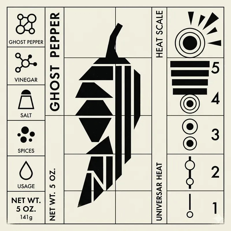 Chili Sauce Brand Label Infographics