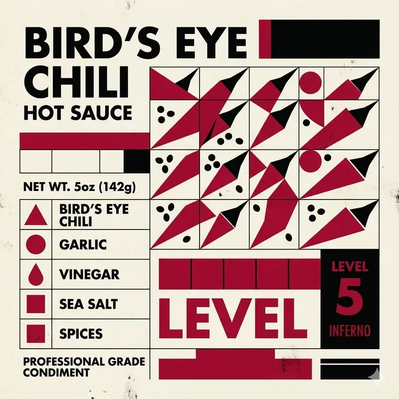 Chili Sauce Brand Label Infographics