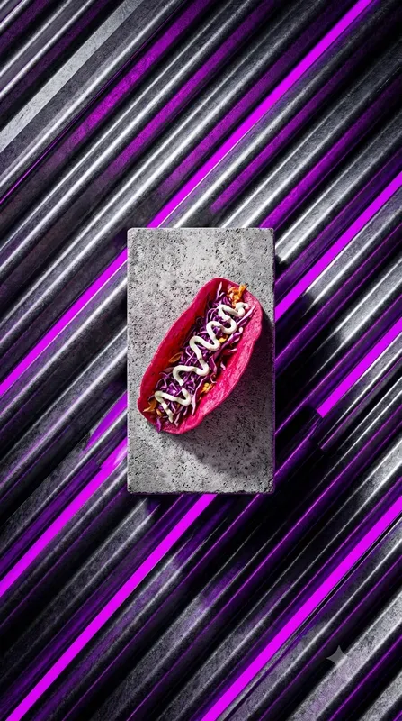 Corrugated Cyber Purple Food Stages