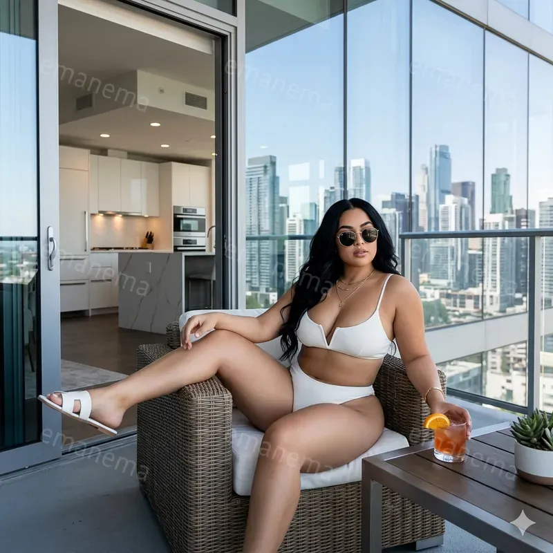 Bikini Girls On Outdoor Armchairs