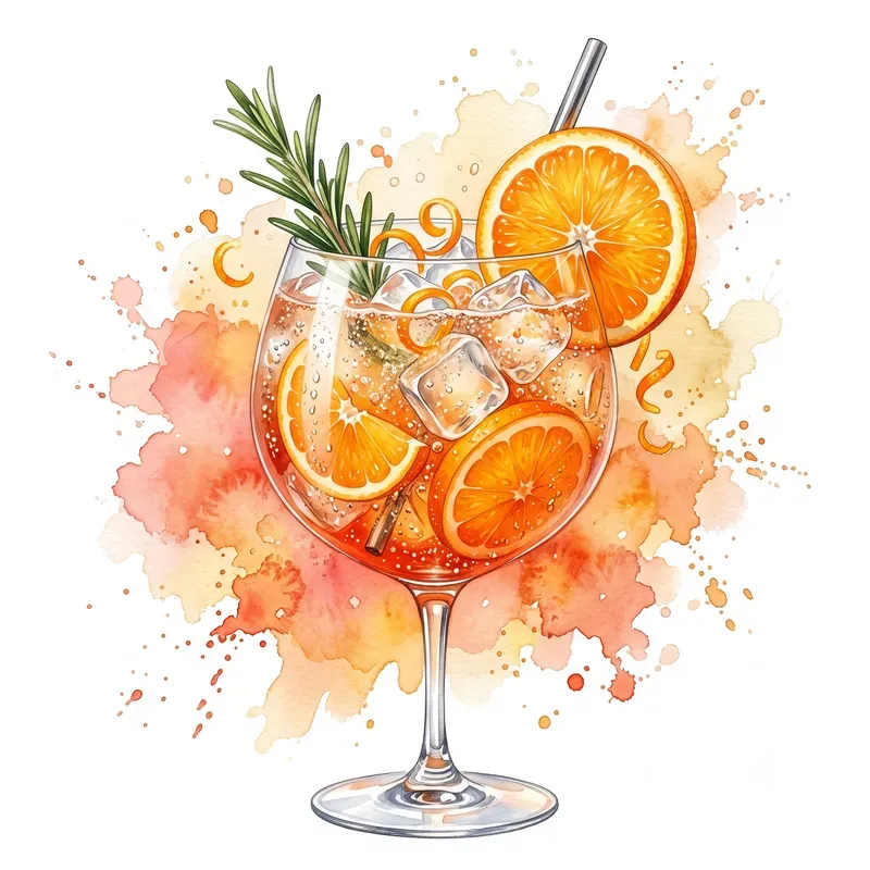 Cocktail Watercolor Illustrations