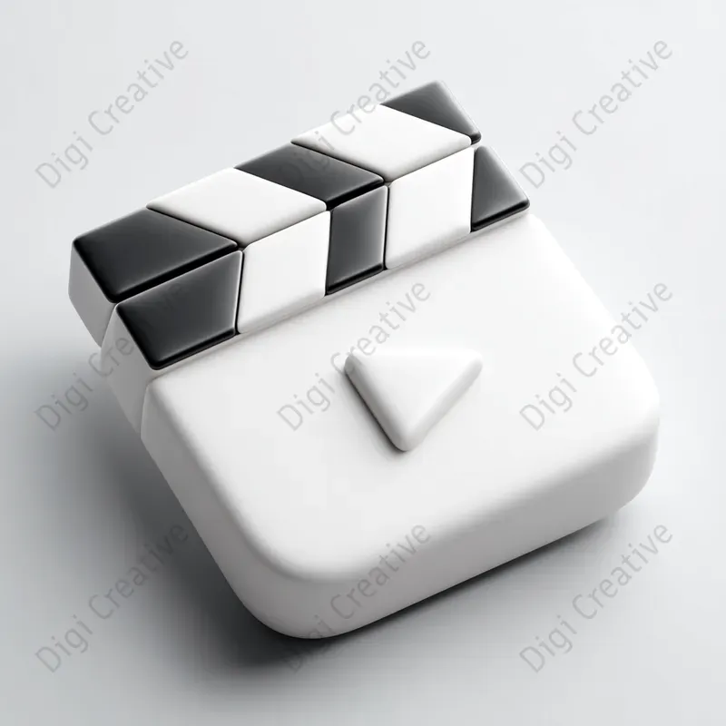 Modern Minimalist 3D Apps Icons