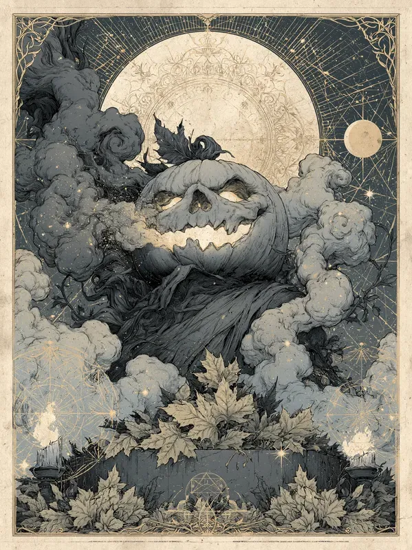Sacred Halloween Line Art