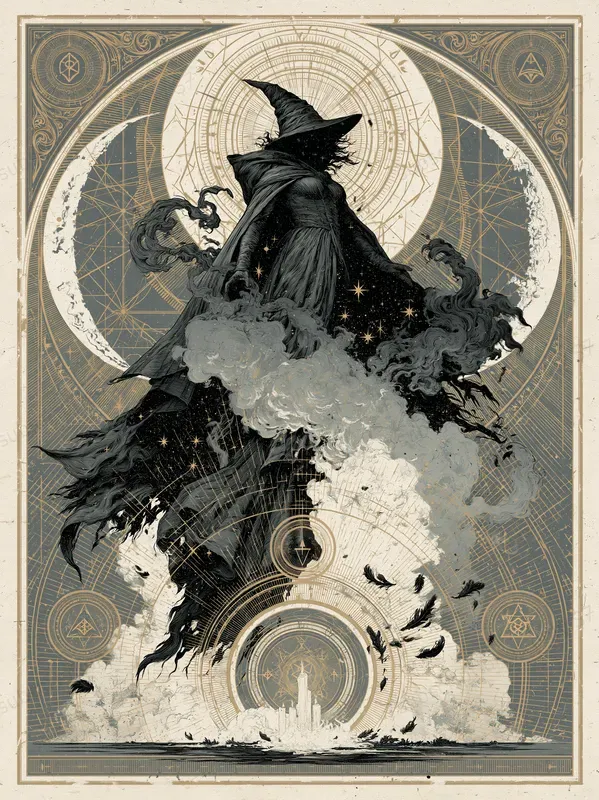 Sacred Halloween Line Art