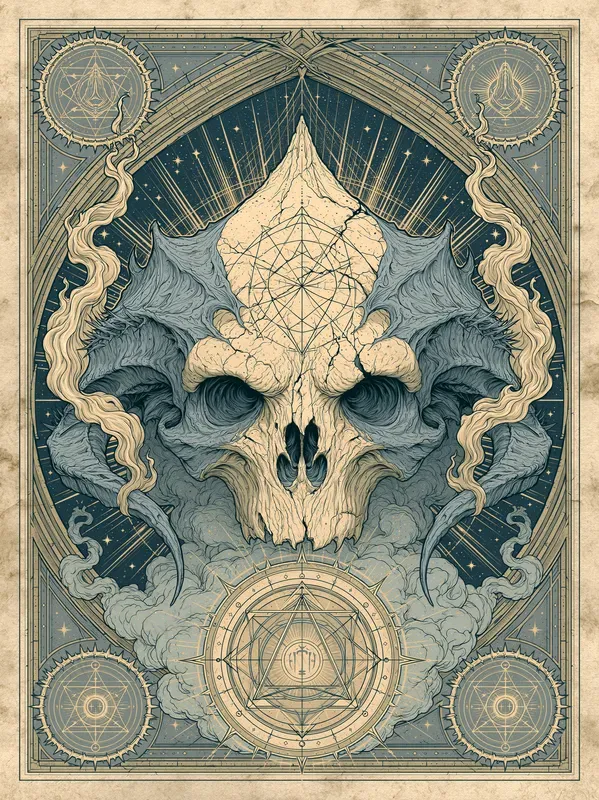 Sacred Halloween Line Art