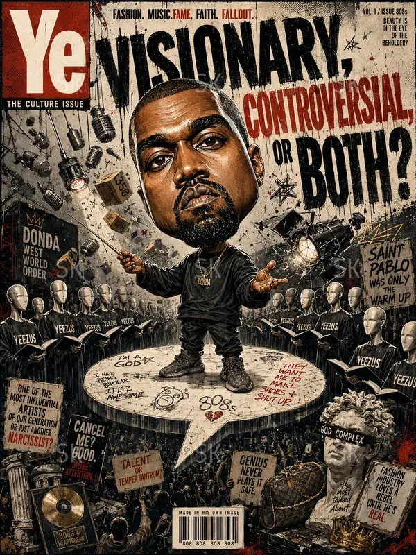 Cinematic Celebrity Caricature Posters
