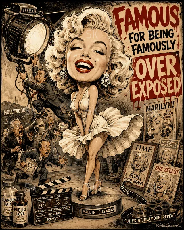 Cinematic Celebrity Caricature Posters