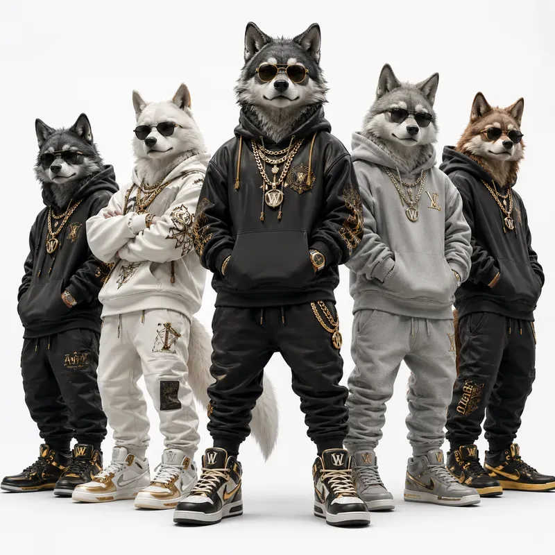 Luxury Streetwear Animal Crews