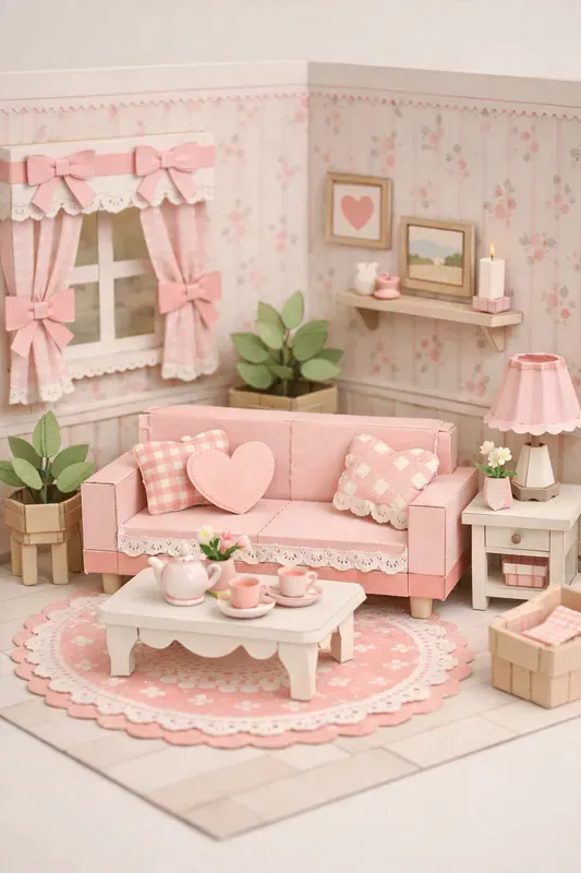 Coquette Paper Craft Homes
