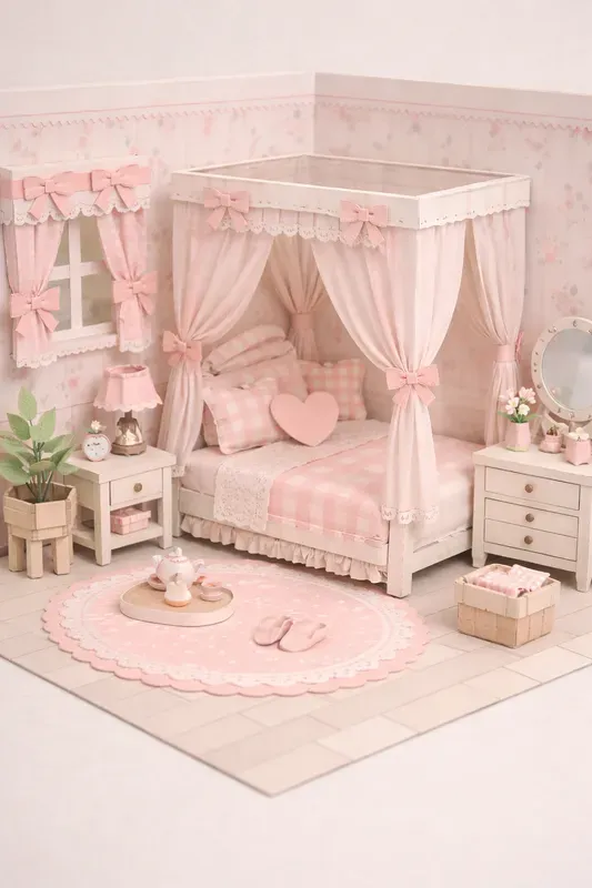 Coquette Paper Craft Homes