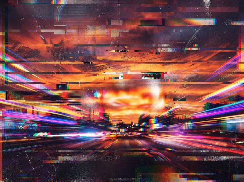 Glitch Abstract Textures