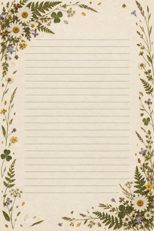 Pressed Botanical Journal Pages