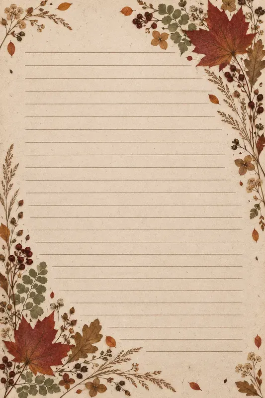 Pressed Botanical Journal Pages