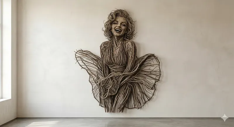 Branch Sculpture Portraits Art