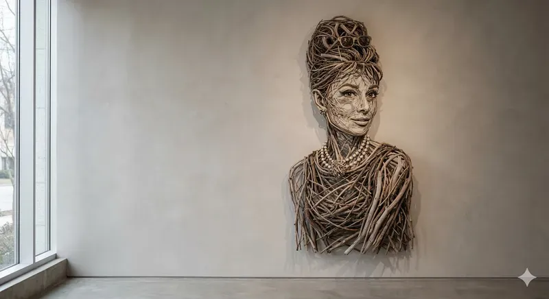 Branch Sculpture Portraits Art