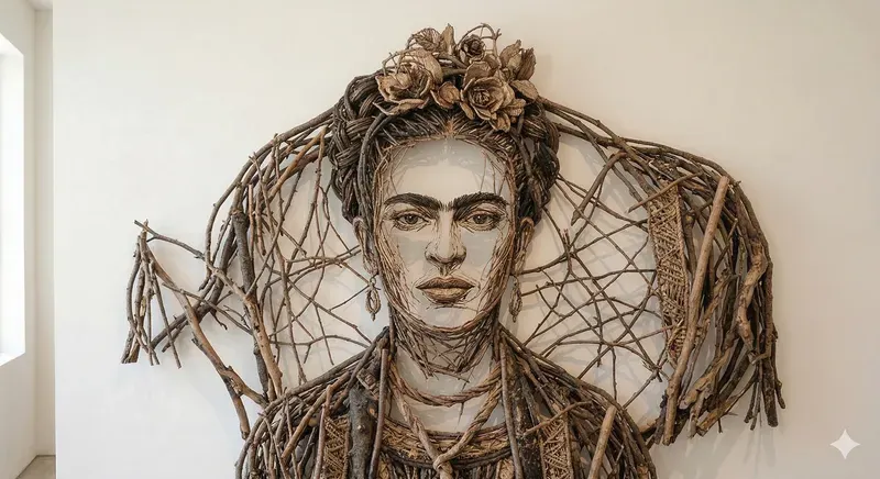 Branch Sculpture Portraits Art