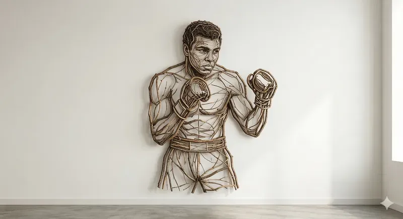 Branch Sculpture Portraits Art