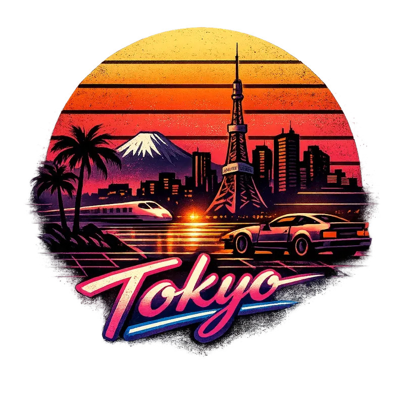 Retro Sunset Tee Shirts