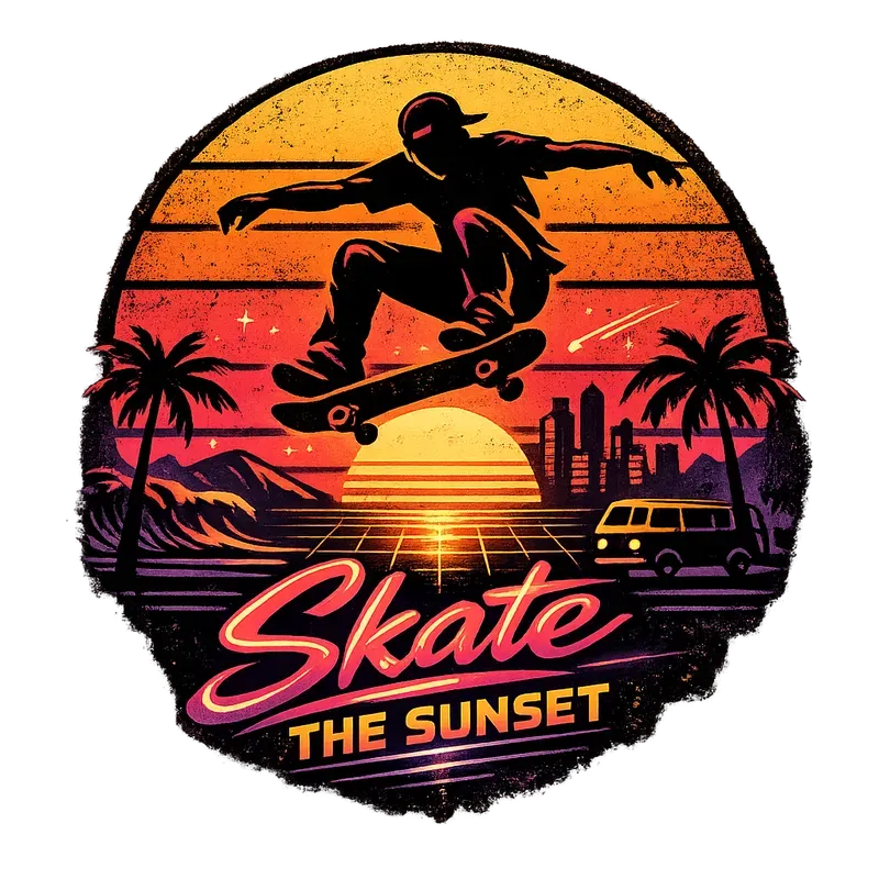 Retro Sunset Tee Shirts