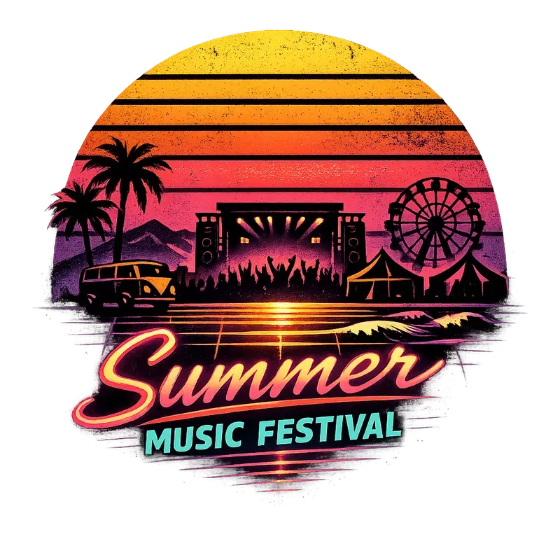 Retro Sunset Tee Shirts