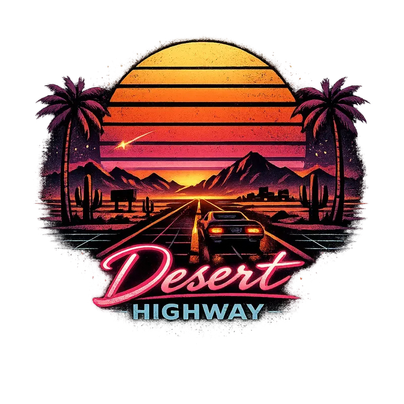 Retro Sunset Tee Shirts