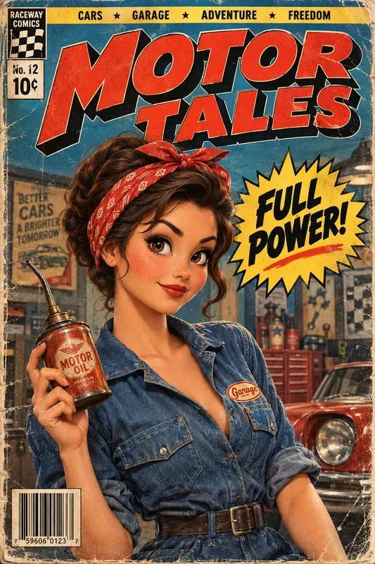 3D Vintage Comic Book Covers