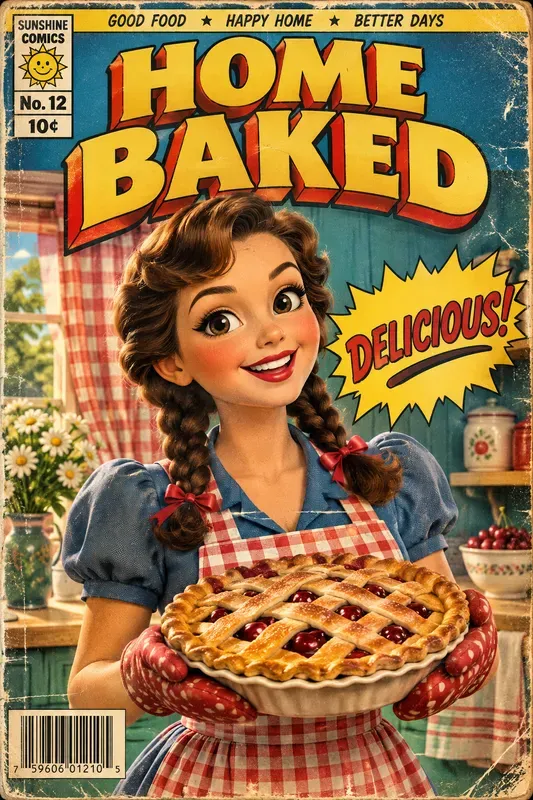 3D Vintage Comic Book Covers