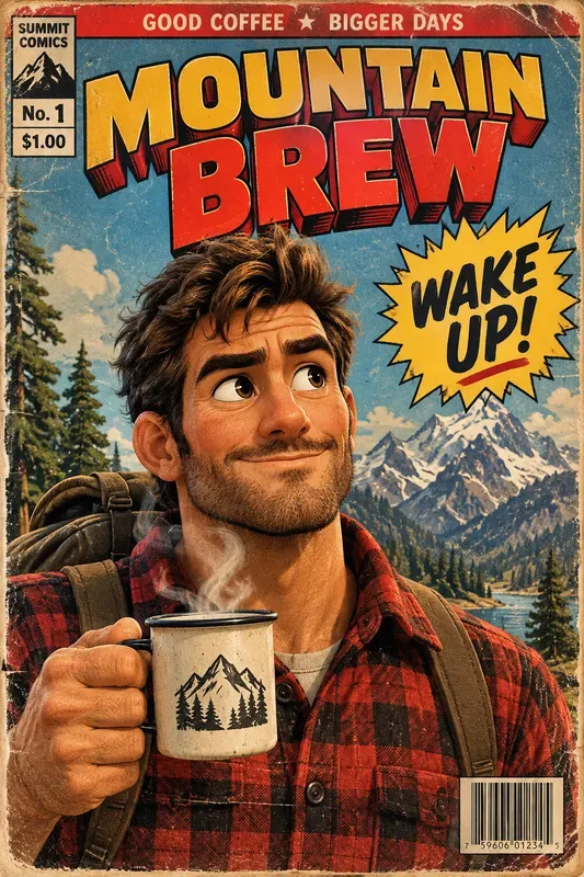 3D Vintage Comic Book Covers