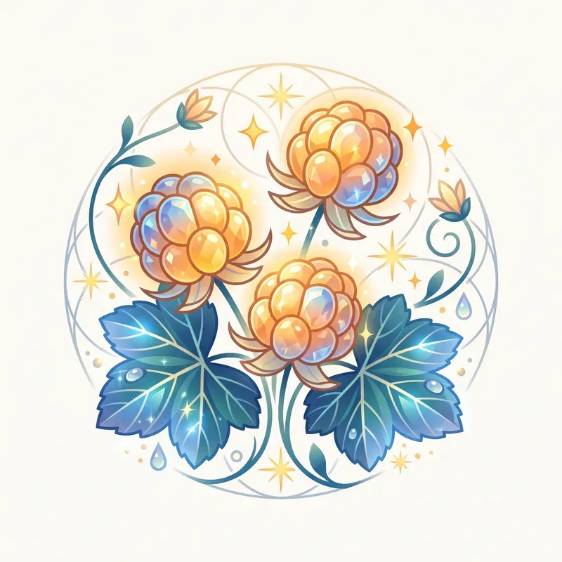 Modern Glowing Berries Emblems