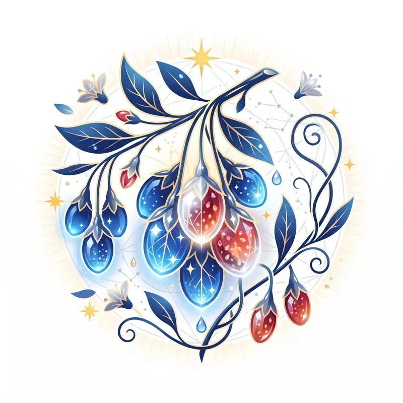 Modern Glowing Berries Emblems