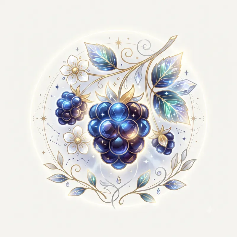 Modern Glowing Berries Emblems
