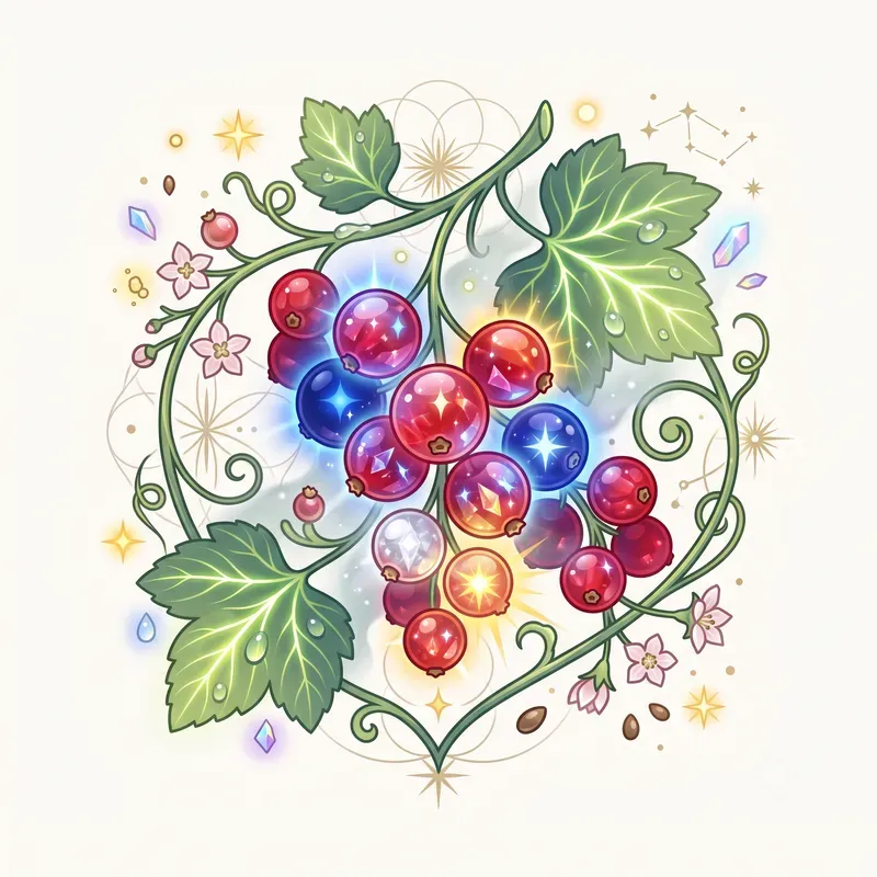 Modern Glowing Berries Emblems