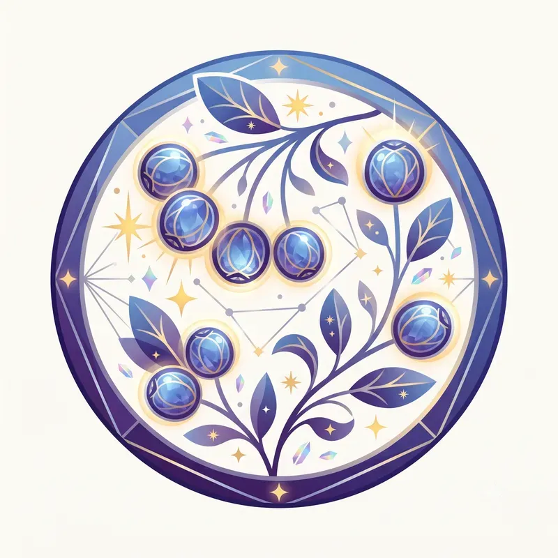 Modern Glowing Berries Emblems