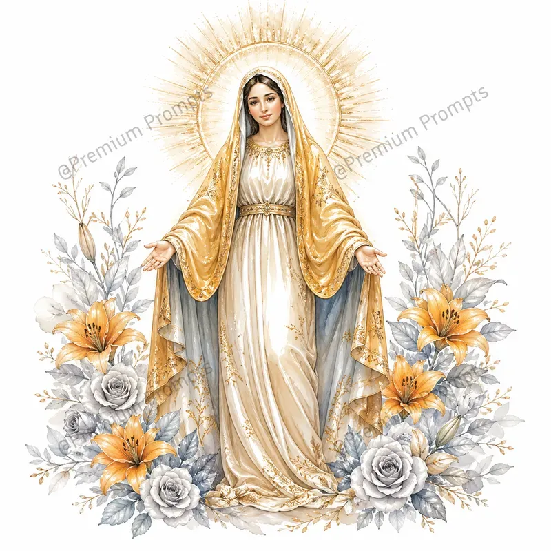 Marian Holy Apparition Watercolor Sets