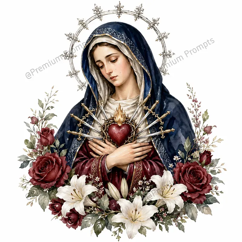 Marian Holy Apparition Watercolor Sets