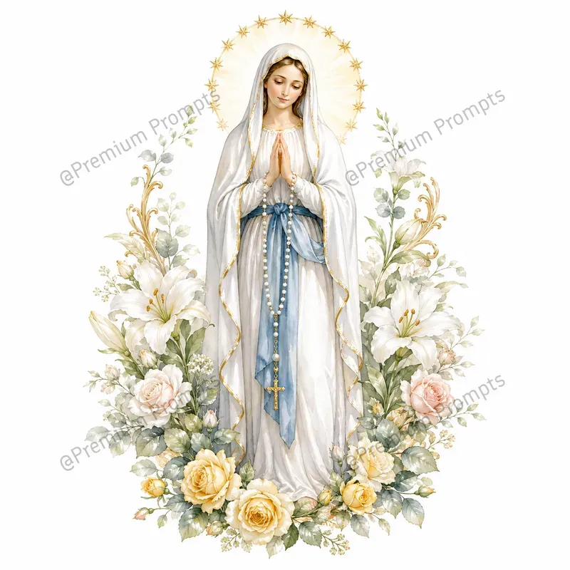 Marian Holy Apparition Watercolor Sets