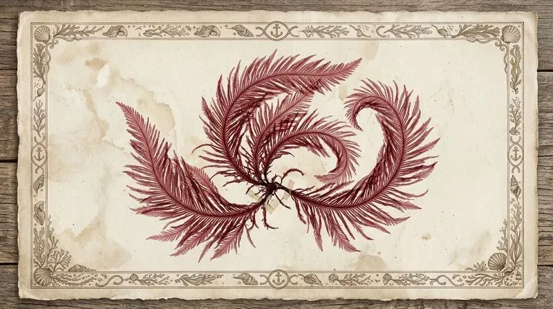 Vintage Seaweed Pressing Art