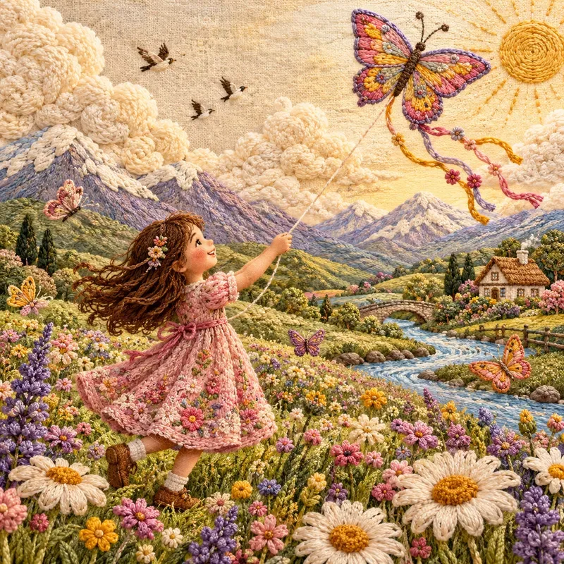 Whimsical Embroidered Worlds