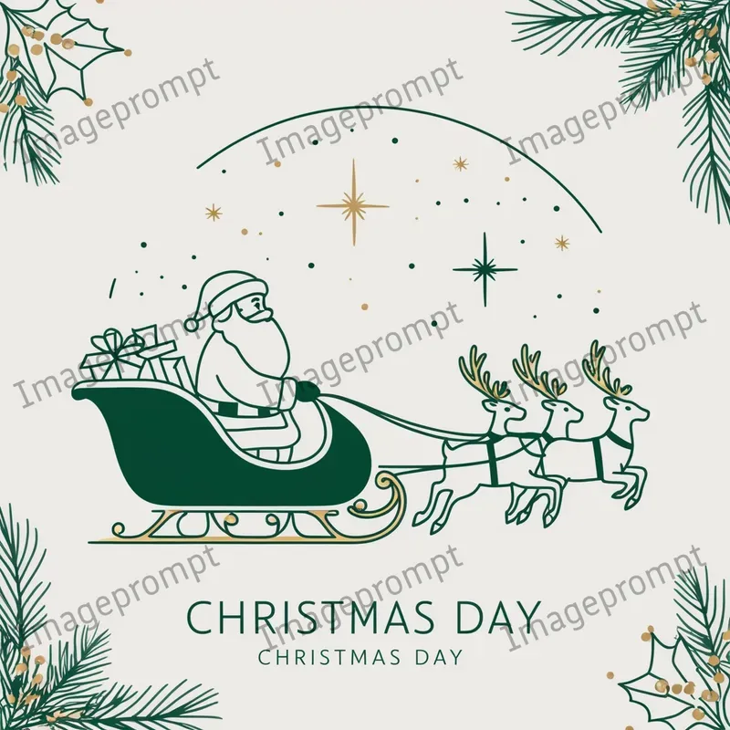 Minimalist Christmas Line Art