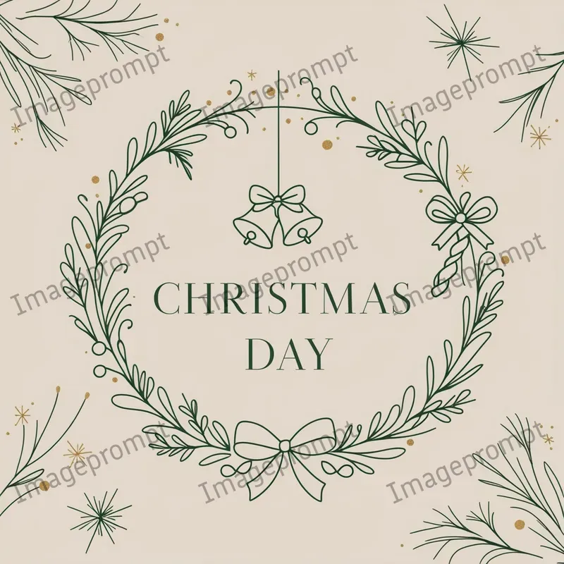 Minimalist Christmas Line Art