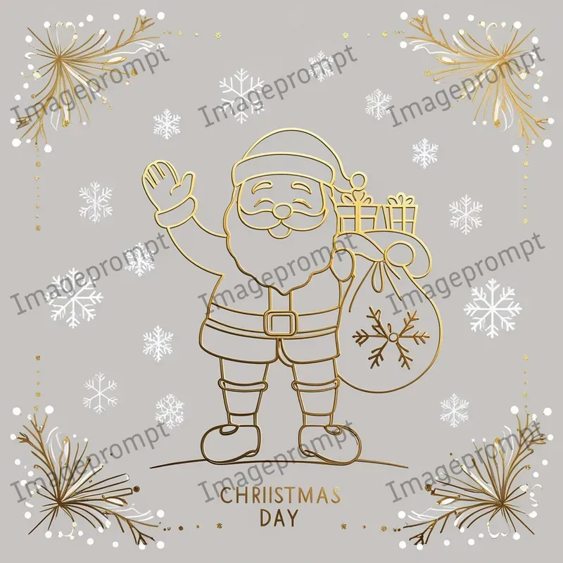 Minimalist Christmas Line Art