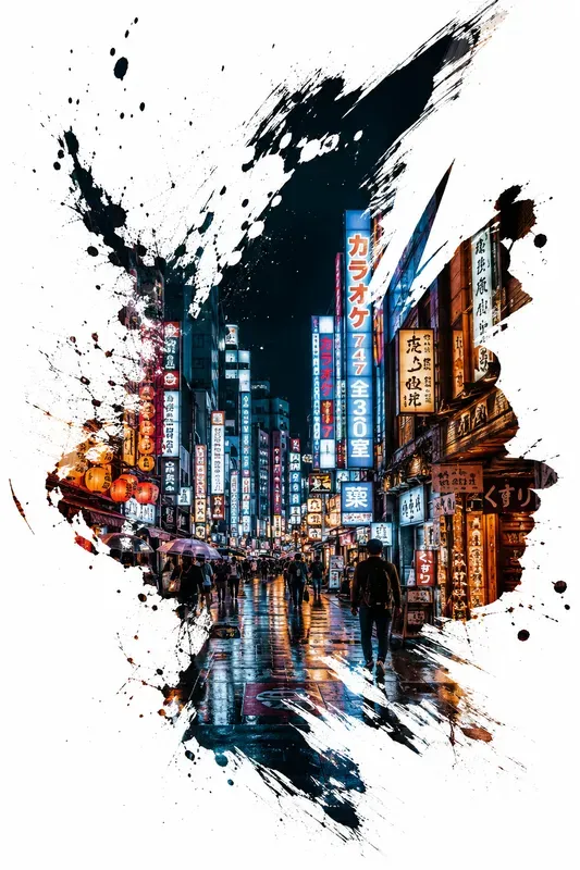 Urban Ink Splash Photo Posters